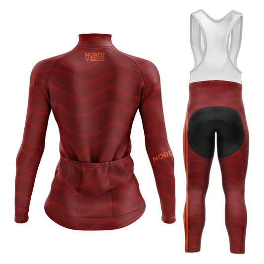 Nordvelo Crimson Wave Women's Long Sleeve Kit - Back