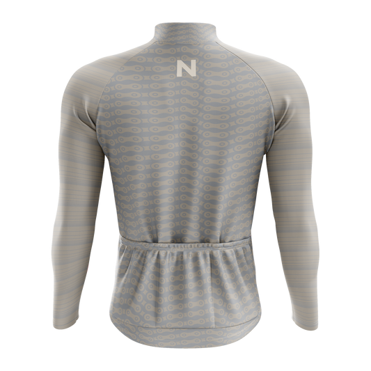 Nordvelo Chainlink Men Long Sleeve Jersey - Stone rear