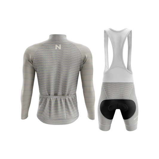 Nordvelo Chainlink Men Long Sleeve Kit - Stone rear