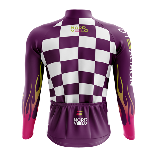 Nordvelo Circuit Men Long Sleeve Jersey - Amethyst rear