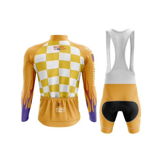Nordvelo Circuit Men Long Sleeve Kit - Saffron rear