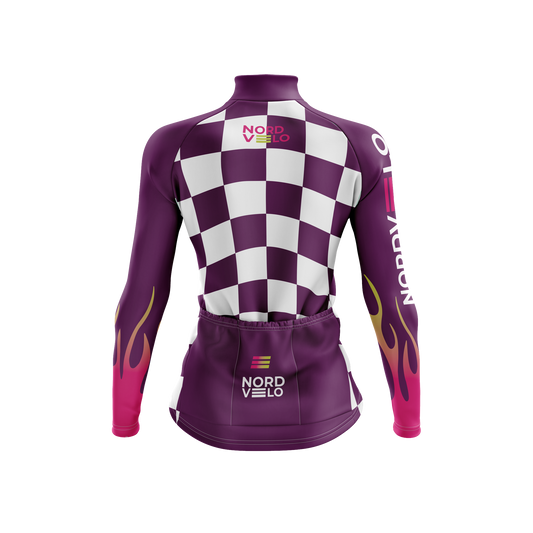 Nordvelo Circuit Women Long Sleeve Jersey - Amethyst rear