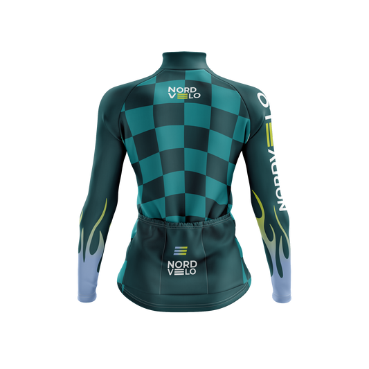 Nordvelo Circuit Women Long Sleeve Jersey - Jade rear