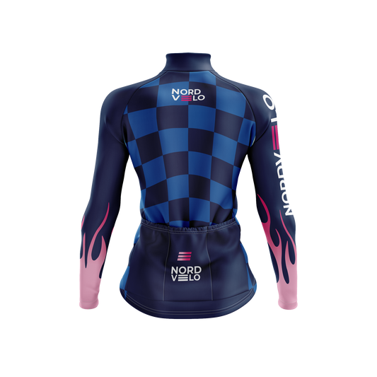 Nordvelo Circuit Women Long Sleeve Jersey - Marine rear