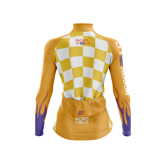 Nordvelo Circuit Women Long Sleeve Jersey - Saffron rear