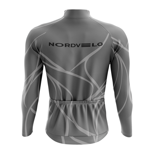 Nordvelo Current Men Long Sleeve Jersey - Charcoal rear