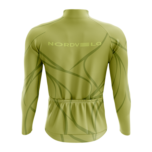 Nordvelo Current Men Long Sleeve Jersey - Olive rear