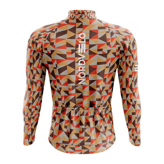 Nordvelo Geo-Tri Men Long Sleeve Jersey - Copper rear