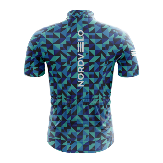 Nordvelo Geo-Tri Men Short Sleeve Jersey - Lagoon rear