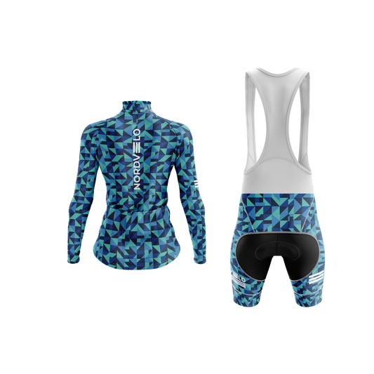 Nordvelo Geo-Tri Women Long Sleeve Kit - Lagoon rear