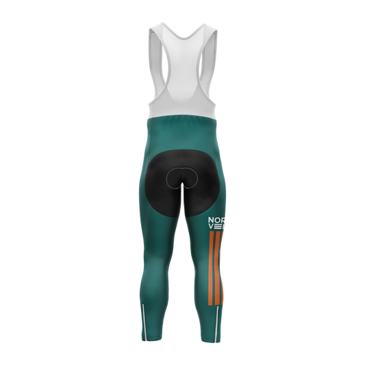 Nordvelo Halftone Women Bib Tights - Teal rear