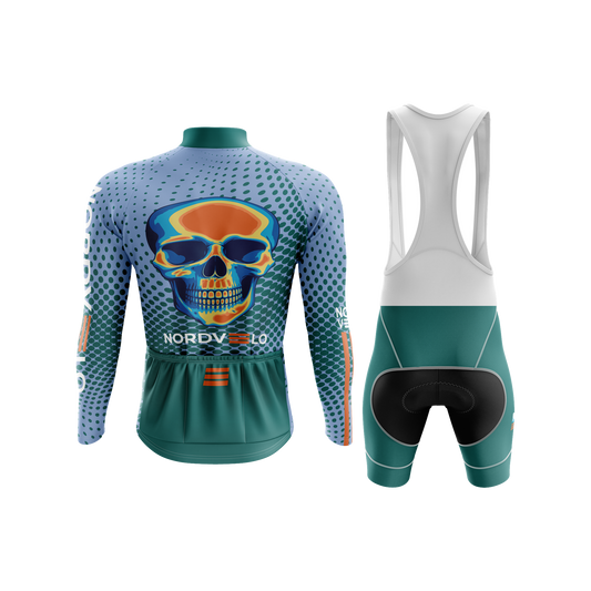 Nordvelo Halftone Men Long Sleeve Kit - Teal rear