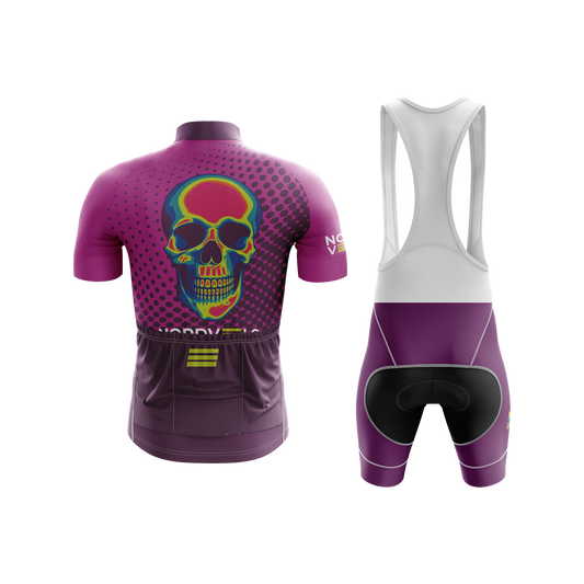 Nordvelo Halftone Men Short Sleeve Kit - Berry rear