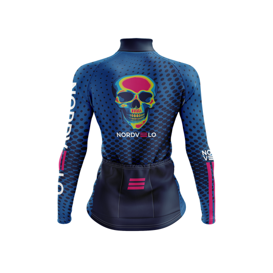 Nordvelo Halftone Women Long Sleeve Jersey - Azure rear