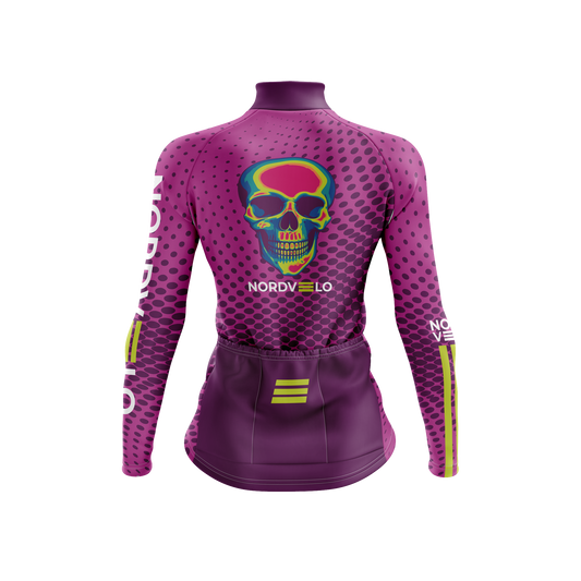 Nordvelo Halftone Women Long Sleeve Jersey - Berry rear