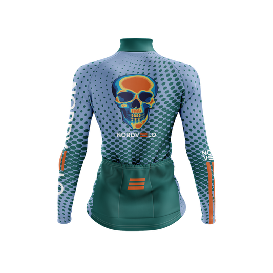 Nordvelo Halftone Women Long Sleeve Jersey - Teal rear