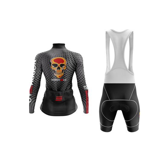 Nordvelo Halftone Women Long Sleeve Kit - Carbon rear