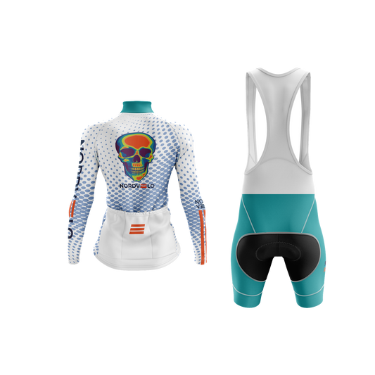 Nordvelo Halftone Women Long Sleeve Kit - Ice rear