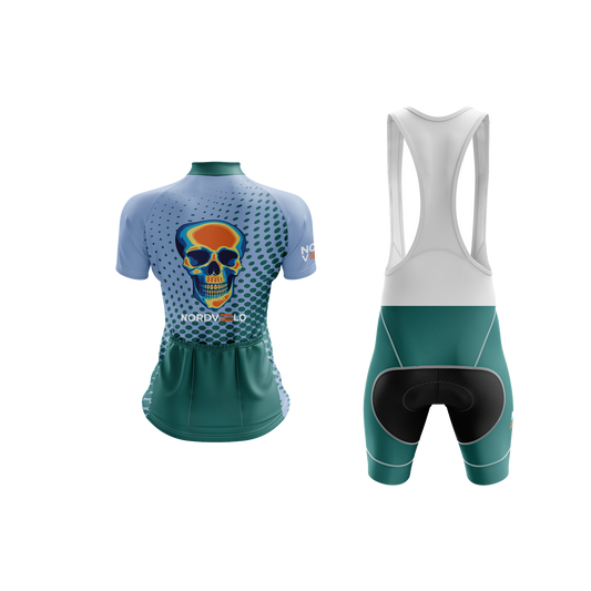 Nordvelo Halftone Women Short Sleeve Kit - Teal rear