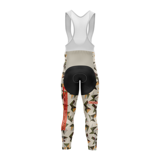 Nordvelo Kaleido Women Bib Tights - Stone rear