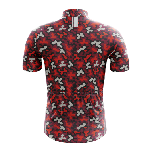 Nordvelo Modern Camo Men Short Sleeve Jersey - Oxblood rear