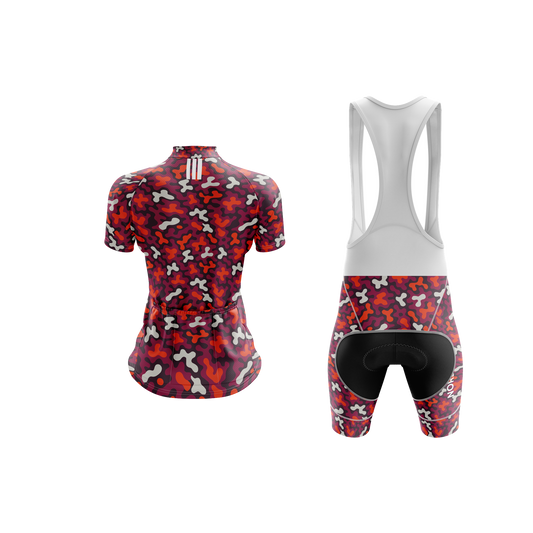 Nordvelo Modern Camo Women Short Sleeve Kit - Oxblood rear