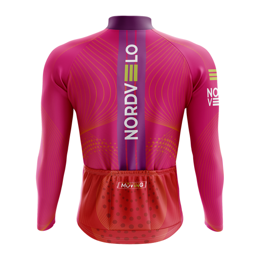 Nordvelo Peloton Men Long Sleeve Jersey - Fuchsia rear