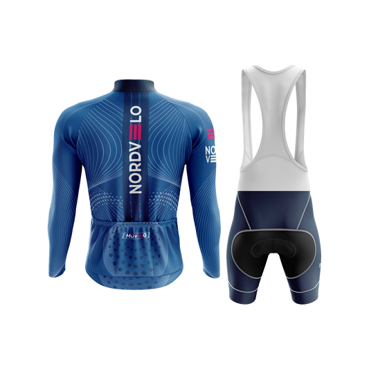 Nordvelo Peloton Men Long Sleeve Kit - Royal rear