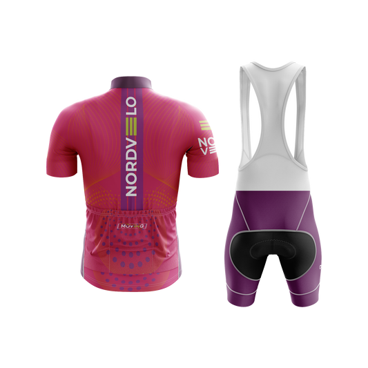 Nordvelo Peloton Men Short Sleeve Kit - Fuchsia rear