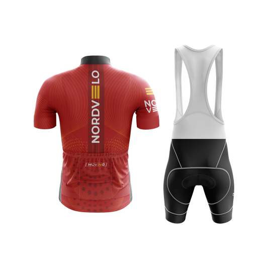 Nordvelo Peloton Men Short Sleeve Kit - Scarlet rear