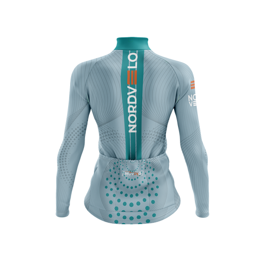 Nordvelo Peloton Women Long Sleeve Jersey - Dove rear