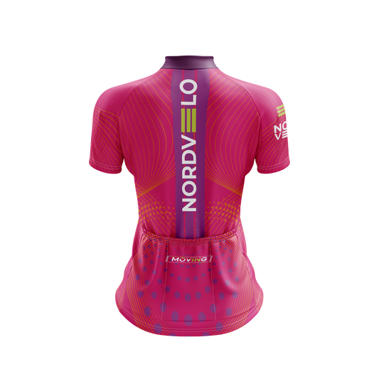Nordvelo Peloton Women Short Sleeve Jersey - Fuchsia rear
