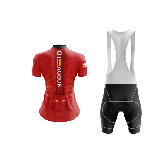 Nordvelo Peloton Women Short Sleeve Kit - Scarlet rear