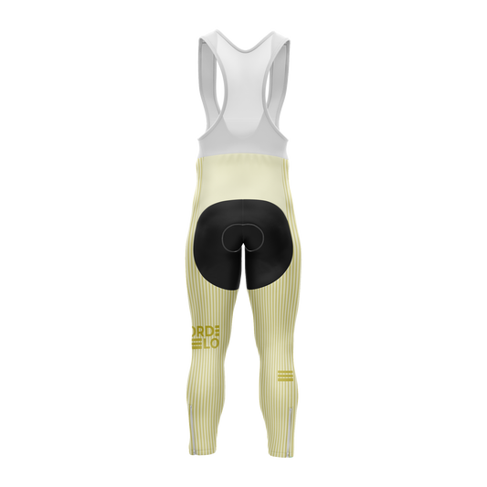Nordvelo Pinstripe Women Bib Tights - Butter rear