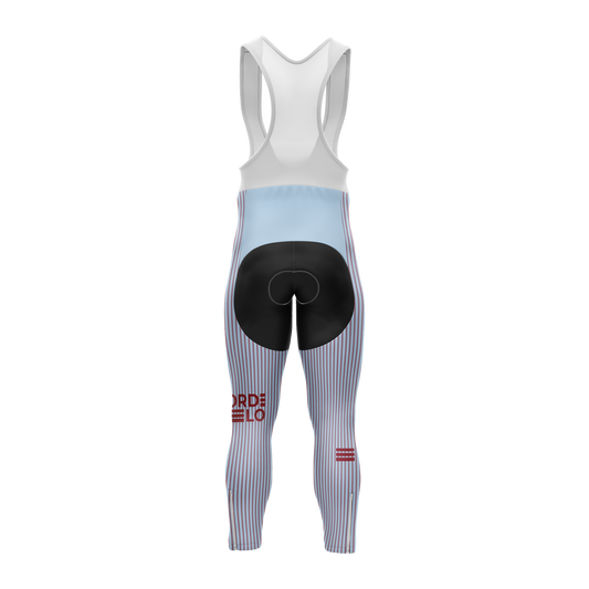 Nordvelo Pinstripe Women Bib Tights - Sky rear