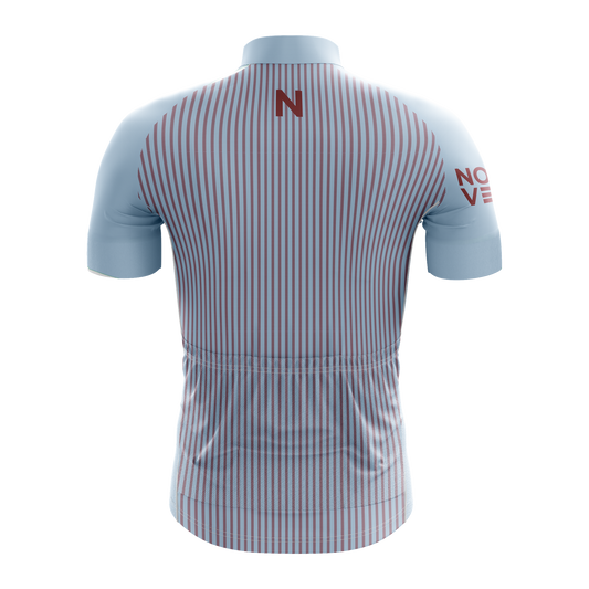 Nordvelo Pinstripe Men Short Sleeve Jersey - Sky rear