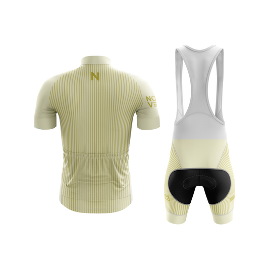 Nordvelo Pinstripe Men Short Sleeve Kit - Butter rear