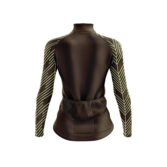 Nordvelo Plume Women Long Sleeve Jersey - Espresso rear