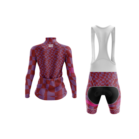 Nordvelo Ripple Women Long Sleeve Kit - Mulberry rear