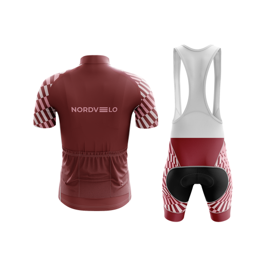 Nordvelo Tessellate Men Short Sleeve Kit - Cardinal rear