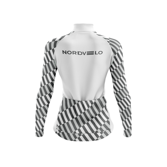 Nordvelo Tessellate Women Long Sleeve Jersey - Chalk rear