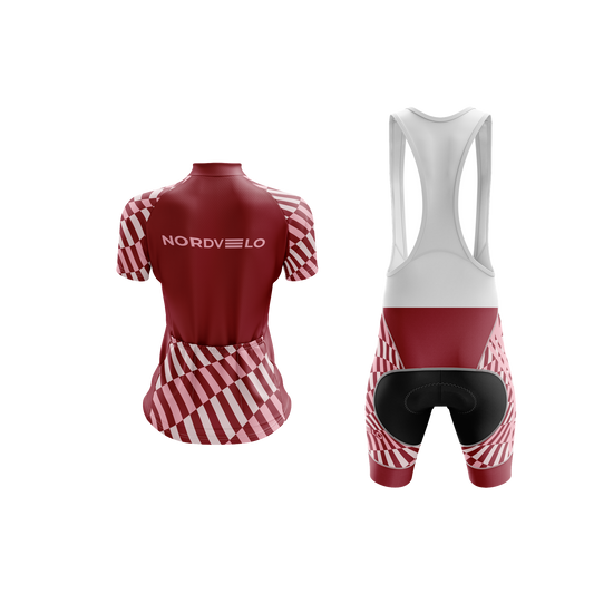Nordvelo Tessellate Women Short Sleeve Kit - Cardinal rear