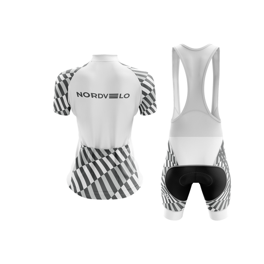 Nordvelo Tessellate Women Short Sleeve Kit - Chalk rear