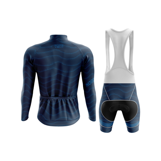 Nordvelo Wavey Men Long Sleeve Kit - Navy rear