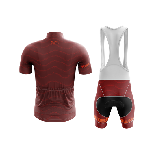 Nordvelo Wavey Men Short Sleeve Kit - Brick rear
