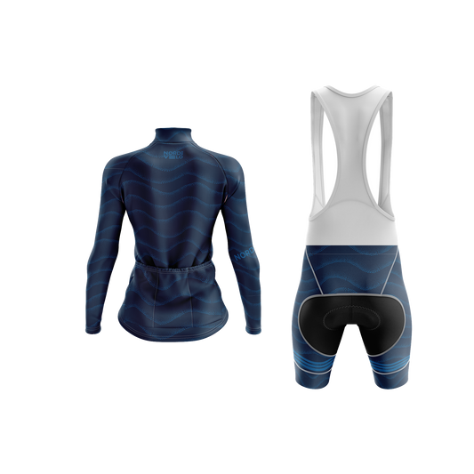 Nordvelo Wavey Women Long Sleeve Kit - Navy rear