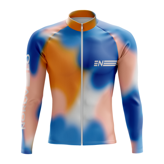Nordvelo Bloom Men Long Sleeve Jersey - Indigo front
