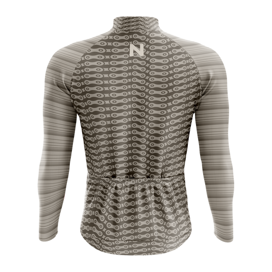 Nordvelo Chainlink Men Long Sleeve Jersey - Bark rear