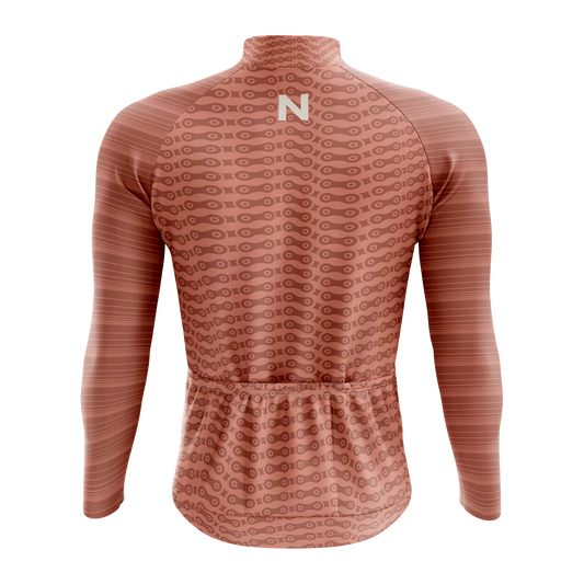 Nordvelo Chainlink Men Long Sleeve Jersey - Rust rear