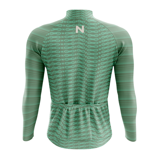 Nordvelo Chainlink Men Long Sleeve Jersey - Sage rear